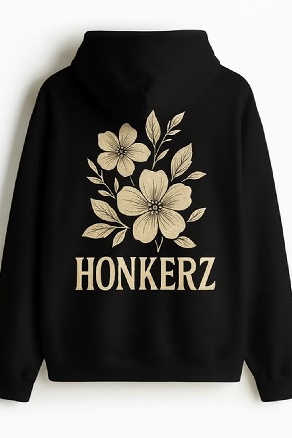 HONKERZ black golden leaves hoodie